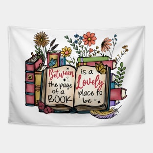 Book Lover , Colorful Bookshelf, Home Library , Reading Nook Tapestry