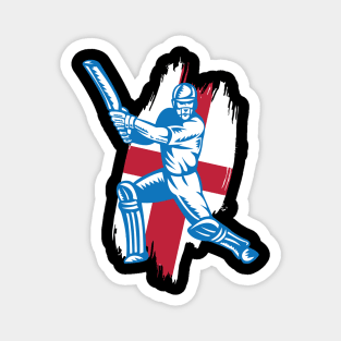 England Cricket Player Batsman Design Magnet