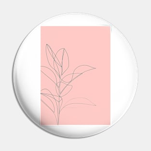 Rubber Plant ( coral ) Pin