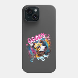 Graffiti-inspired portraiture Dog Phone Case