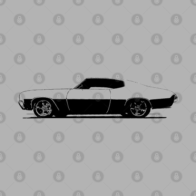 1969 Chevy Chevelle - stylized monochrome by mal_photography