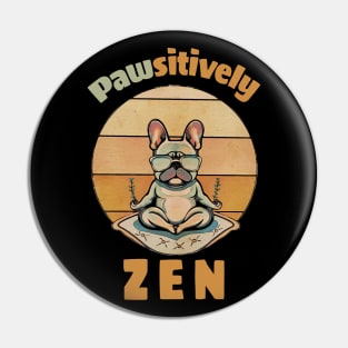 French bulldog yoga pose, funny frenchie in meditations pose Pin