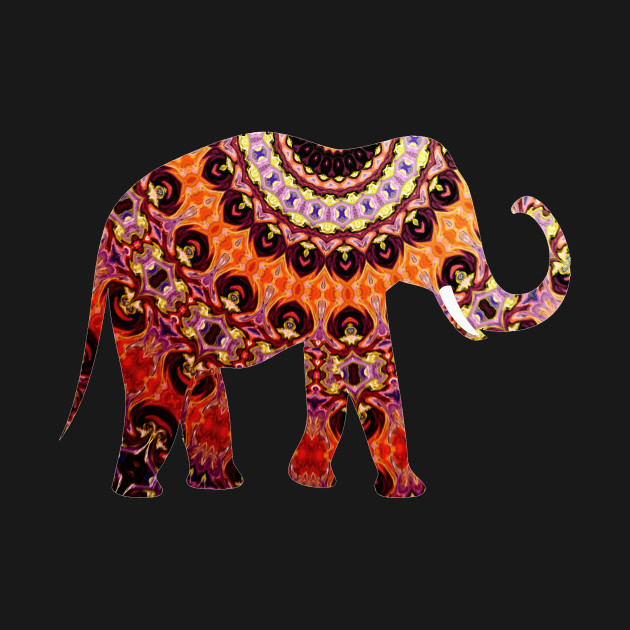 Discover Cute Elephant African Tribal Watercolor Artwork - Elephants - T-Shirt