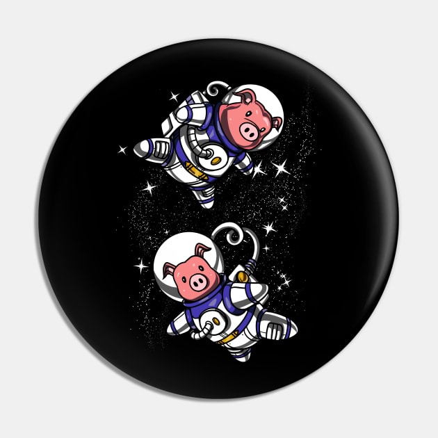 Pig Space Astronaut Pin by underheaven