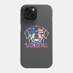 Patriot Rottweiler Merica Tee Phone Case