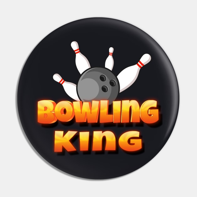 Bowling King Bowler Pin by Foxxy Merch