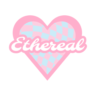 Aesthetic Ethereal Checkered Heart T-Shirt