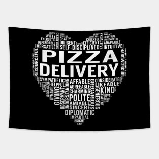 Pizza Delivery Heart Tapestry