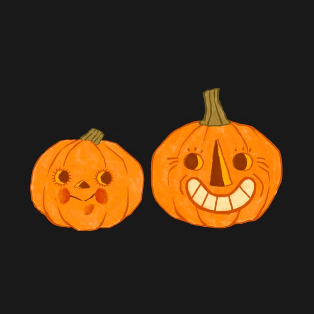 Mischievous Pumpkin Guy and Gal by MissCassieBee