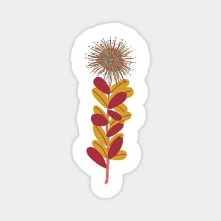 Bold modernistic spikey floral Magnet