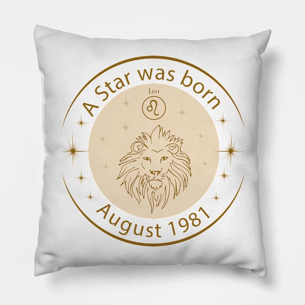 Birthday T-Shirt - Zodiac Leo Pillow by Lemonflowerlove