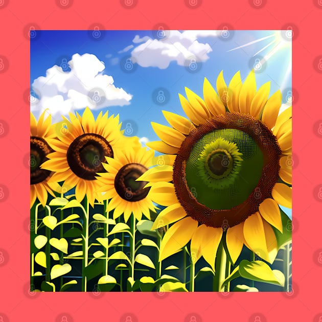 Sunflowers in a Sunny Day by SDAIUser