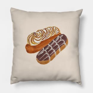 Watercolour eclairs design Pillow