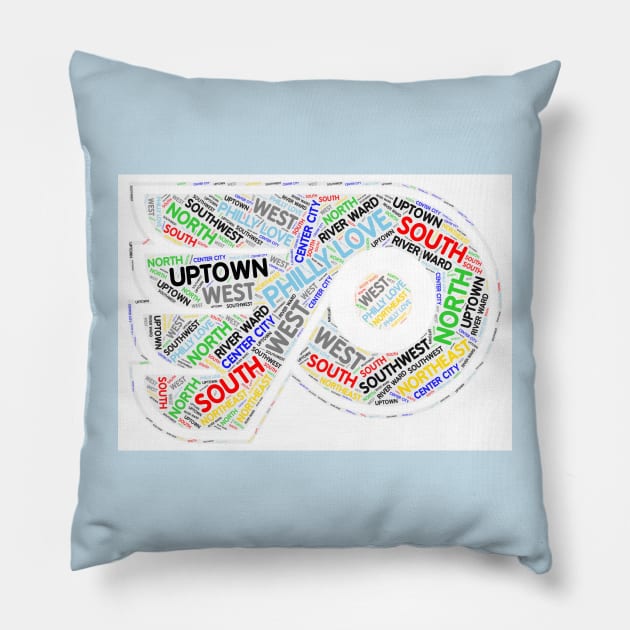 philly love Pillow by Iconnick Teez