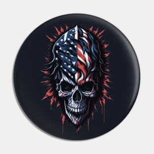 American Skull Pin