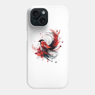 Vibrant Red Bird Phone Case