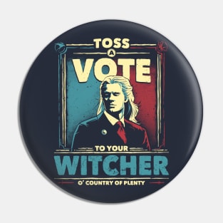 Toss a Vote Pin