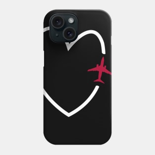 Flight attendant pilot love graphic Phone Case