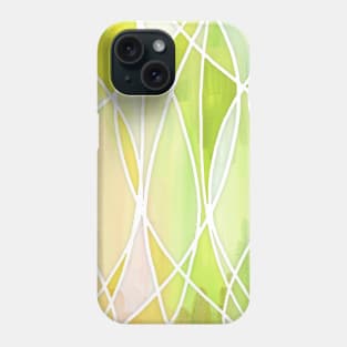Lemon & Lime Love - abstract painting in yellow & green Phone Case