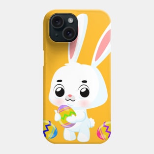 Easter bunny with colored eggs Phone Case