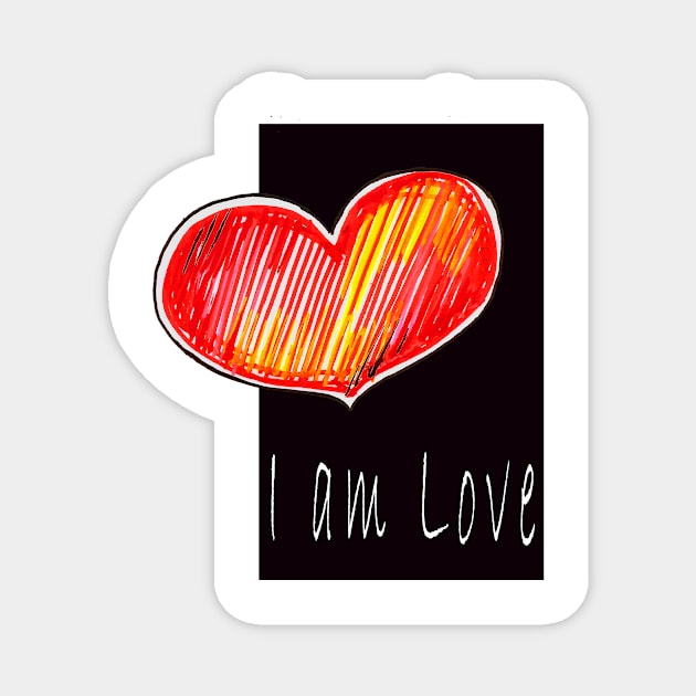 I am Love 2 Magnet by Marisa-ArtShop