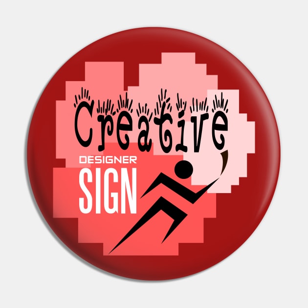 creative-designer sign Pin by taniplusshop