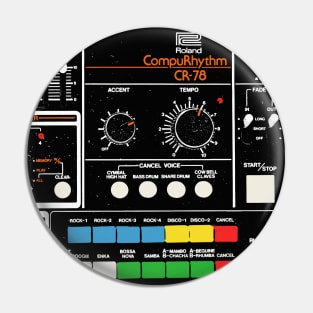 CR-78 / Drum Machine Graphic Art Design Pin