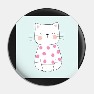 Cat in Polka Dots Pin