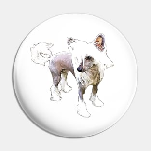 Chinese Crested Dog Pin