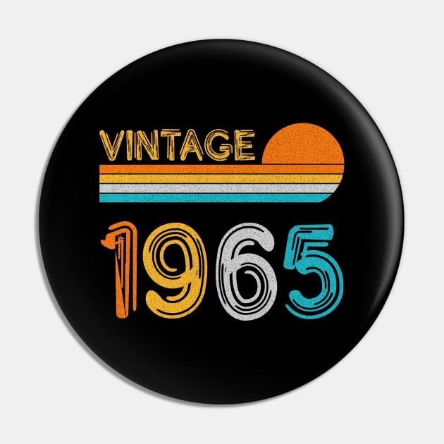 Vintage 1965 Happy 58th Birthday Retro Pin by myreed