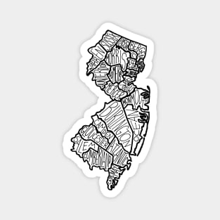 New Jersey map Magnet