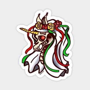 Mari Lwyd Unicorn Magnet