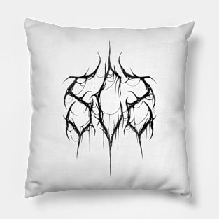 SCS Black Metal Logo (Black) Pillow