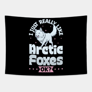 I just really love Arctic Foxes - Arctic Fox Tapestry