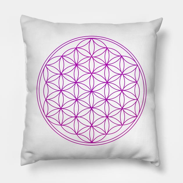 Violet Sacred Geometry Pillow by ThePowerElite