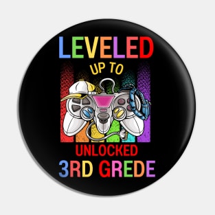 Leveled Up To Unlocked 3rd Grade Video Game Back To School Pin