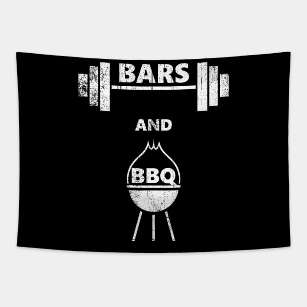 Bars And BBQ Workout Barbecue Tapestry by Zeeph