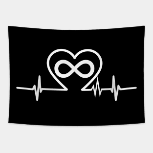 heart beat infinity Tapestry