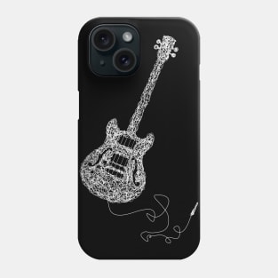 White bass guitar Phone Case