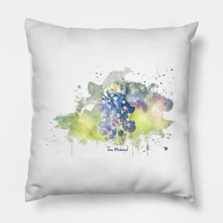 Texas bluebonnet Pillow