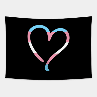 Transgender Flag Heart Tapestry