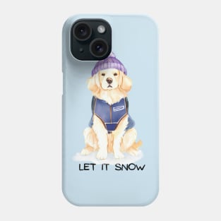 LET IT SNOW - Golden Retriever Phone Case