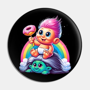 Baby Troll Donut Pin