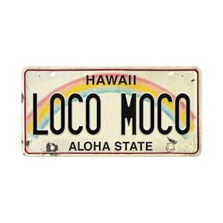 Loco Moco Vintage Hawaii License Plate T-Shirt