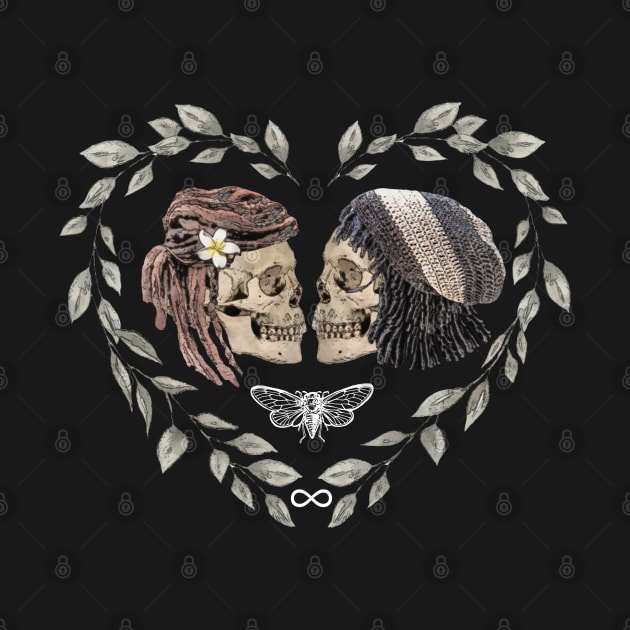 Heart eternal Lovers skeletons, lovers, cool skulls, bones, Human anatomy,romance skull, bones by Collagedream