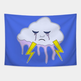 Sad Cloud Crying Tapestry