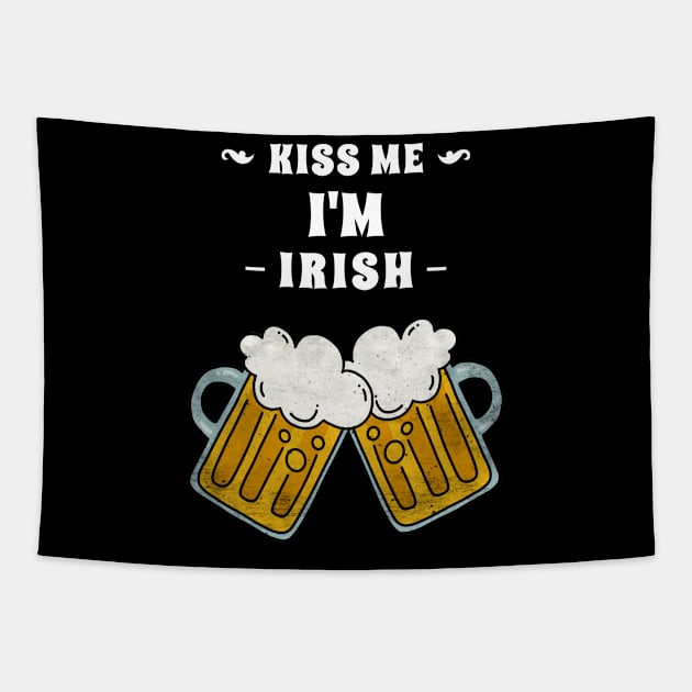 happy st patricks day, Kiss me I'm Irish Tapestry by Istanbul