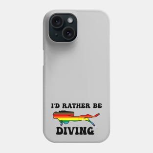 I'd Rather Be Diving: QPoC Pride Phone Case