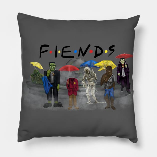 Fiends Pillow by JoshErichDigitalInk