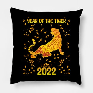 Good Luck Zodiac Happy Chinese New Year of the Tiger 2022 Pillow